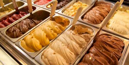 Choose your favorite flavor of ice cream at your favorite gelateria. 