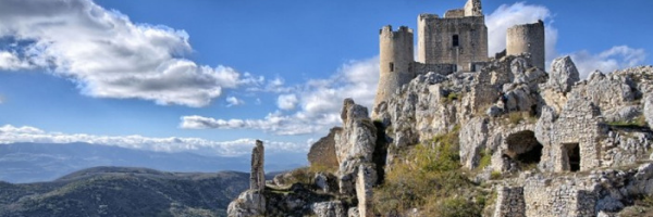 Abruzzo boasts over 700 castles in the region - here is on at Rocca Calascio.